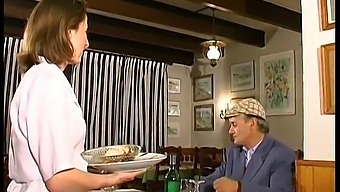 Amateur French Threesome With Brunette And Voyeur Papy
