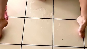 Young And Stunning Girl Indulges In Self-Pleasure And Squirts Profusely In Her Living Room, Exhibiting Her Insatiable Desire For Sex And Dominating Female Ejaculation