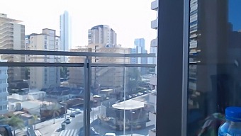 Sexy Gaming Girl Reveals Herself On Balcony