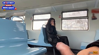 A Man Who Is A Stranger Helps Me To Reach An Orgasm On A Public Train And Then He Goes Around The Wagons With Cum On His Face – A Cumwalk